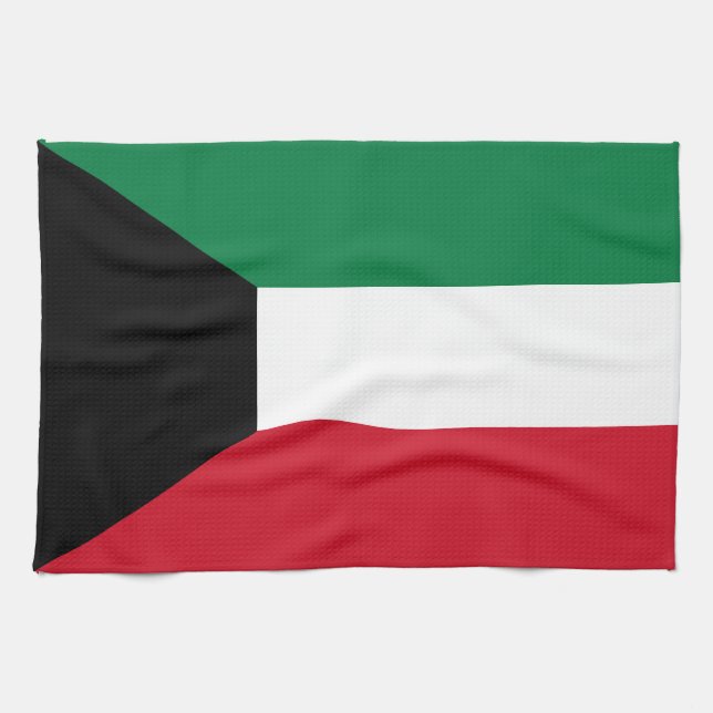 Paño De Cocina Bandera de Kuwait (Horizontal)