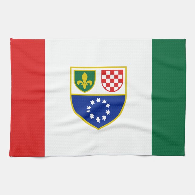 Paño De Cocina Bandera de la Federación de Bosnia y Herzegovina (Horizontal)