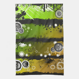 Paño De Cocina Bandera de la música del estilo del Grunge