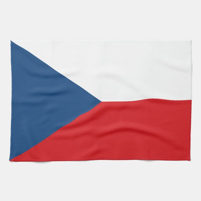 Paño De Cocina Bandera de la República Checa (Horizontal)
