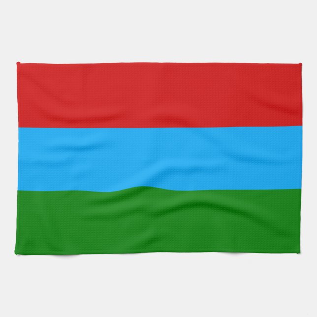Paño De Cocina Bandera de la República de Karelia (Horizontal)