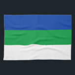 Paño De Cocina Bandera de la República Komi<br><div class="desc">Bandera patriótica de la República de Komi.</div>