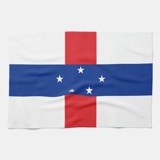 Paño De Cocina Bandera de las Antillas Neerlandesas (Horizontal)