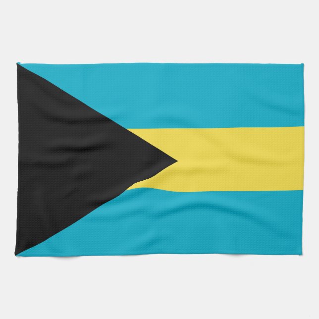 Paño De Cocina Bandera de las Bahamas (Horizontal)