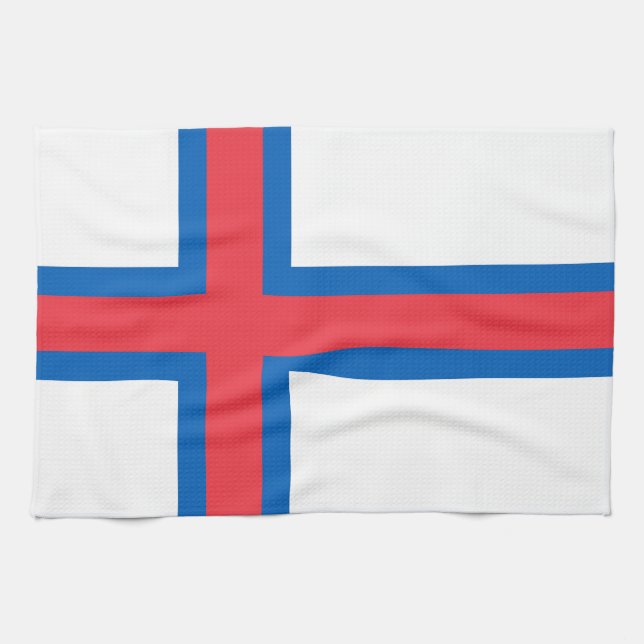 Paño De Cocina Bandera de las Islas Feroe (Horizontal)