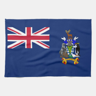 Paño De Cocina Bandera de las Islas Georgias del Sur y Sandwich d