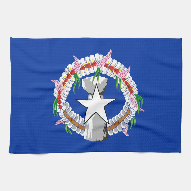 Paño De Cocina Bandera de las Islas Marianas del Norte (Horizontal)
