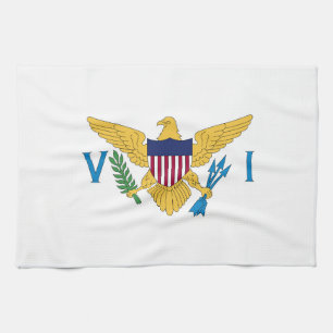 Paño De Cocina Bandera de las Islas Vírgenes de Estados Unidos