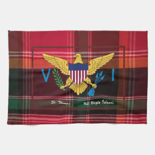 Paño De Cocina Bandera de las Islas Vírgenes de los EE. UU. St. T