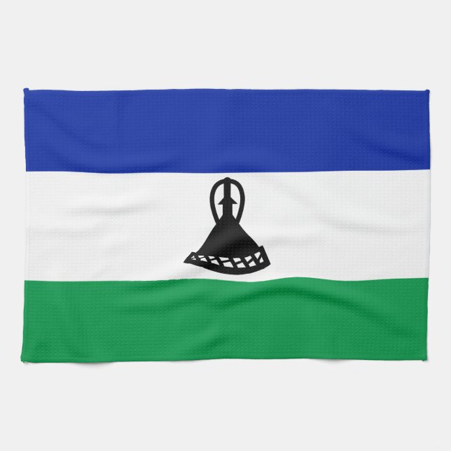 Paño De Cocina Bandera de Lesoto (Horizontal)