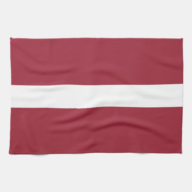 Paño De Cocina Bandera de Letonia (Horizontal)