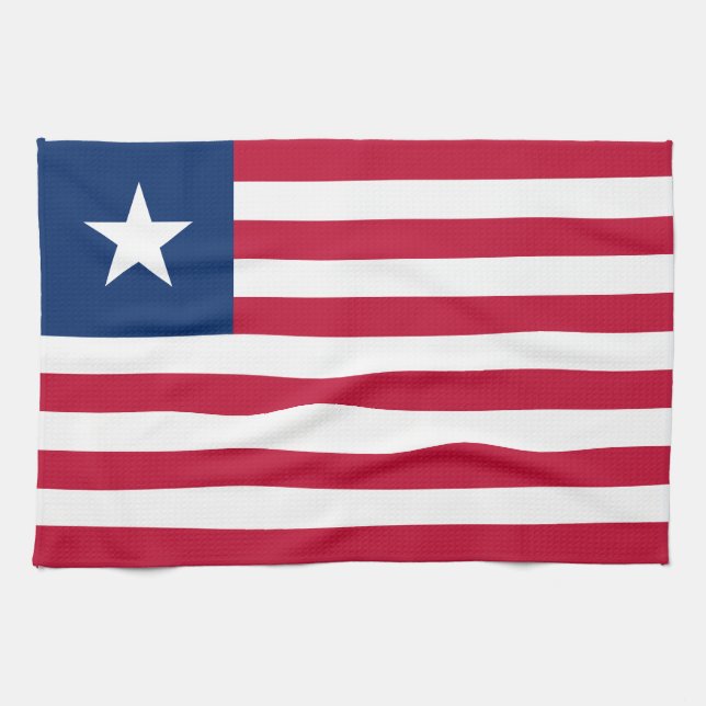 Paño De Cocina Bandera de Liberia (Horizontal)