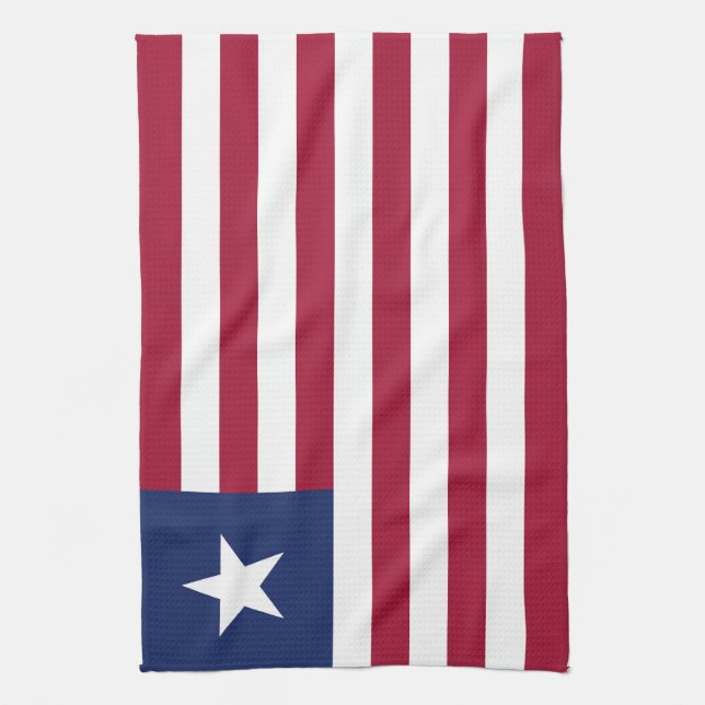 Paño De Cocina Bandera de Liberia (Vertical)