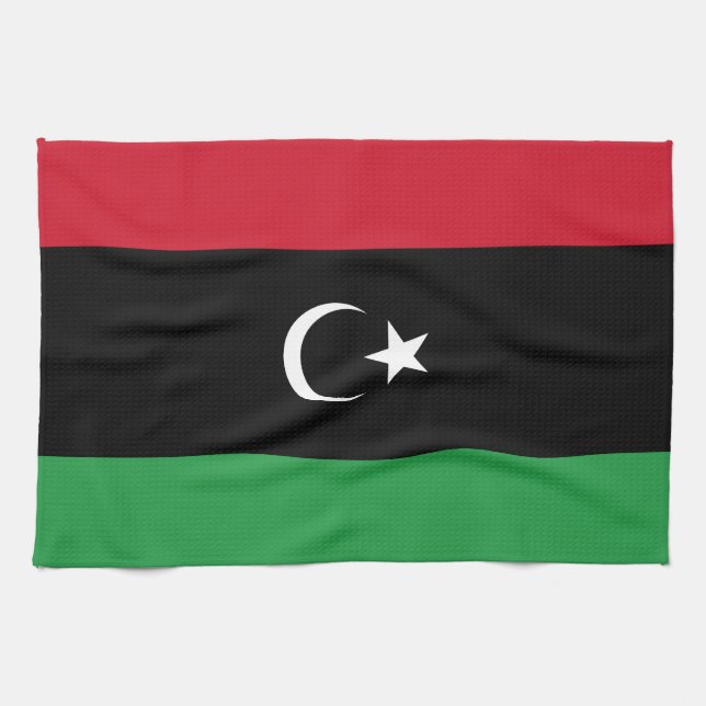 Paño De Cocina Bandera de Libia (Horizontal)