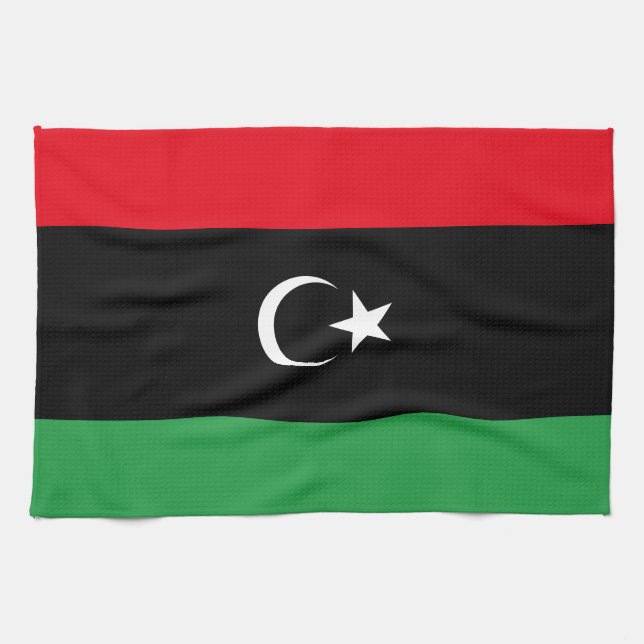 Paño De Cocina Bandera de Libia (Horizontal)