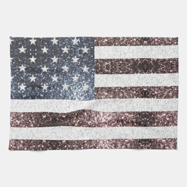Paño De Cocina Bandera de los Estados Unidos de las escaramuzas r (Horizontal)