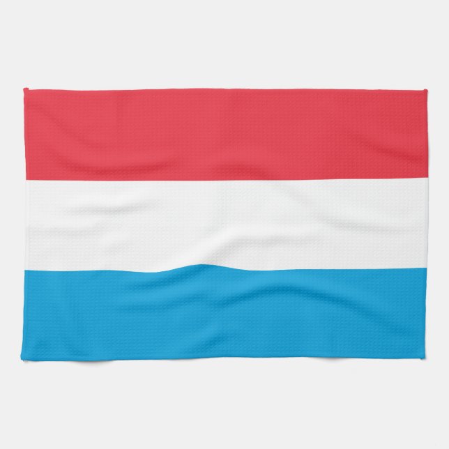 Paño De Cocina Bandera de Luxemburgo (Horizontal)