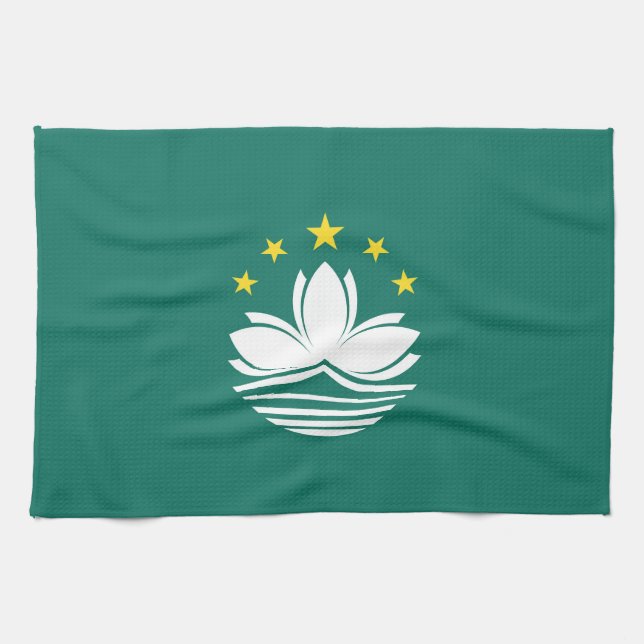 Paño De Cocina Bandera de Macao (Horizontal)