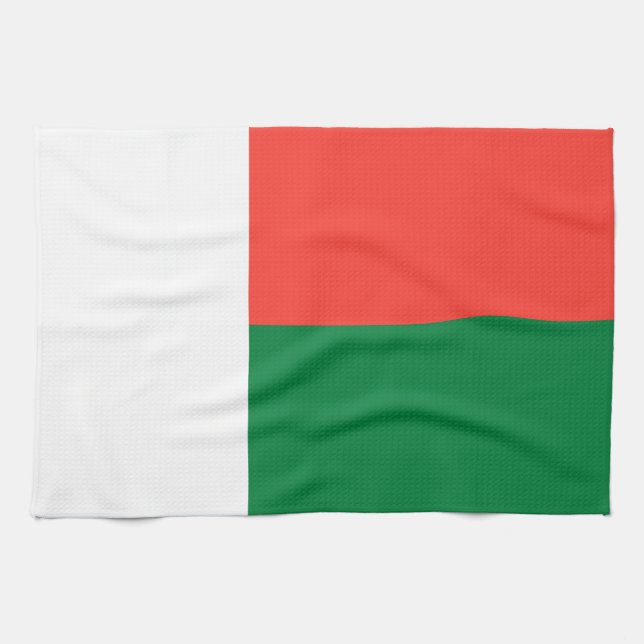 Paño De Cocina Bandera de Madagascar (Horizontal)