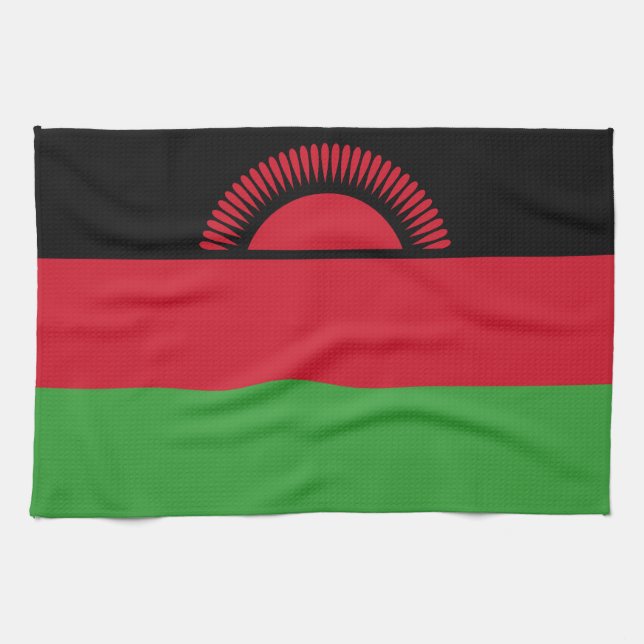 Paño De Cocina Bandera de Malawi (Horizontal)