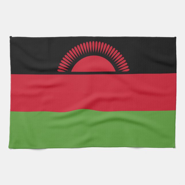 Paño De Cocina Bandera de Malawi (Horizontal)