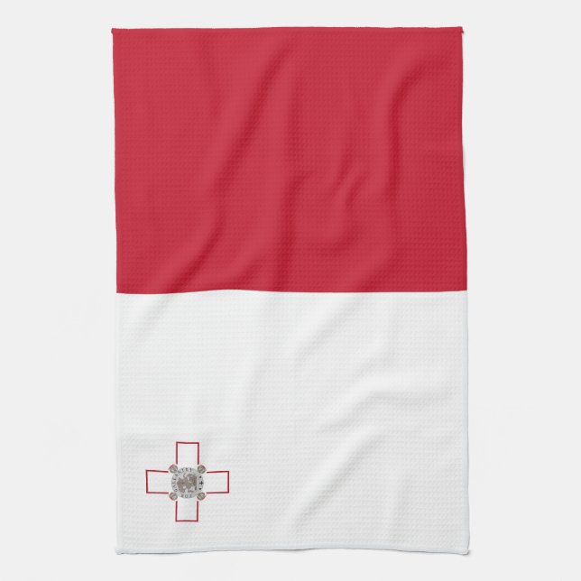 Paño De Cocina Bandera de Malta (Vertical)