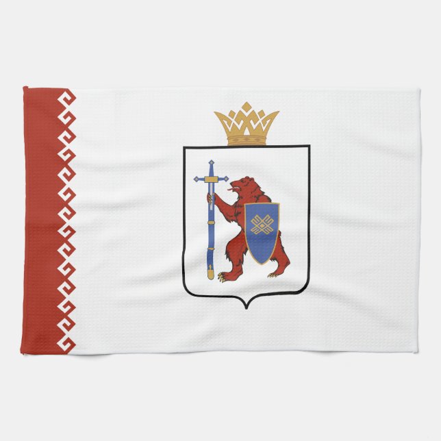 Paño De Cocina Bandera de Mari El (Horizontal)