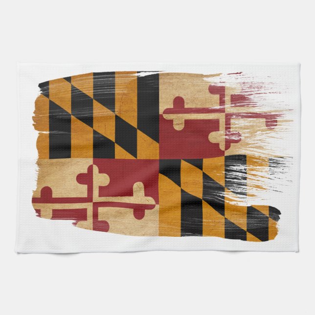 Paño De Cocina Bandera de Maryland (Horizontal)