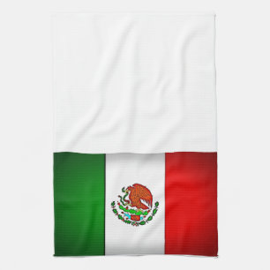 Paño De Cocina Bandera de México estilizada