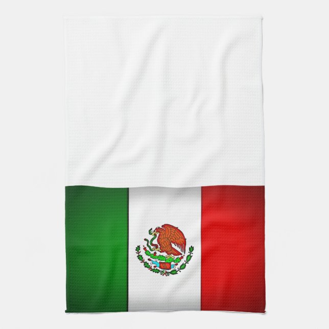 Paño De Cocina Bandera de México estilizada (Vertical)