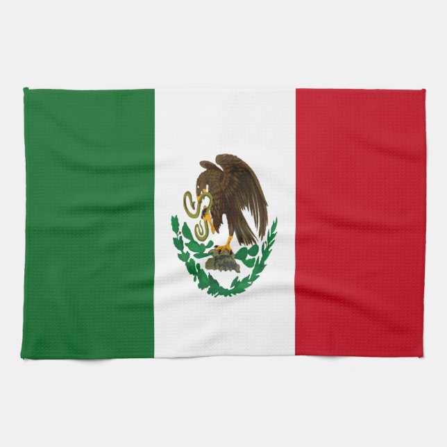 Paño De Cocina Bandera de México Patriótico (Horizontal)
