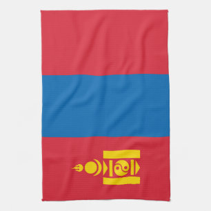 Paño De Cocina Bandera de Mongolia