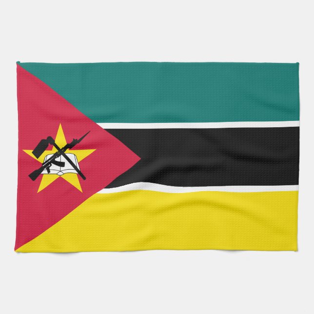 Paño De Cocina Bandera de Mozambique (Horizontal)