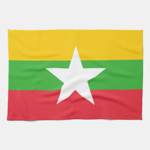 Paño De Cocina Bandera de Myanmar