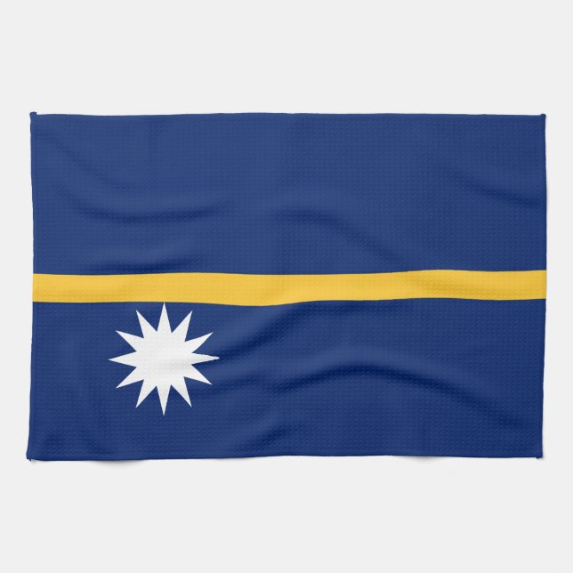 Paño De Cocina Bandera de Nauru (Horizontal)