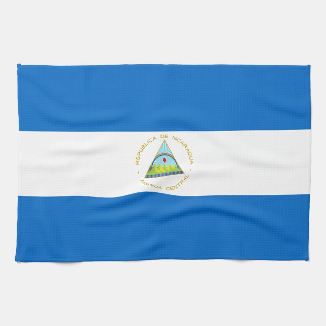 Paño De Cocina Bandera de Nicaragua (Horizontal)