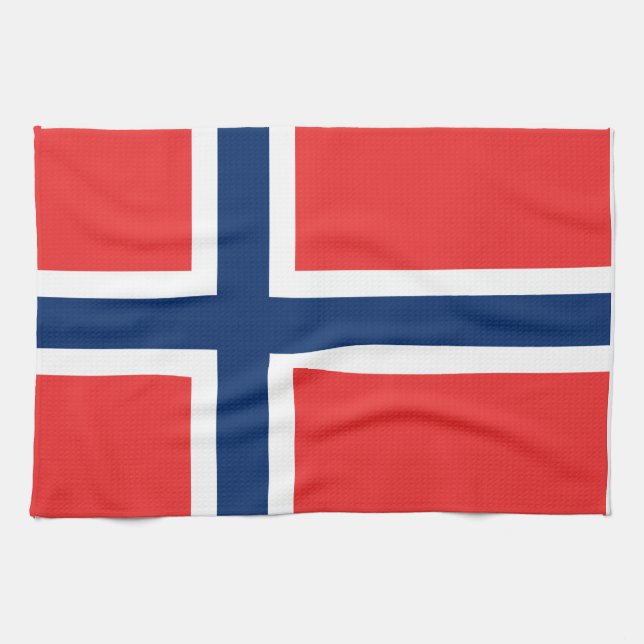 Paño De Cocina Bandera de Noruega (Horizontal)