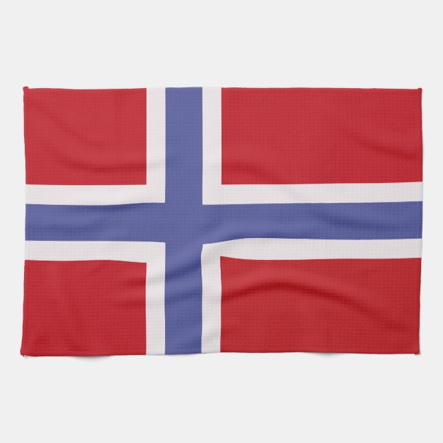 Paño De Cocina Bandera de Noruega (Horizontal)