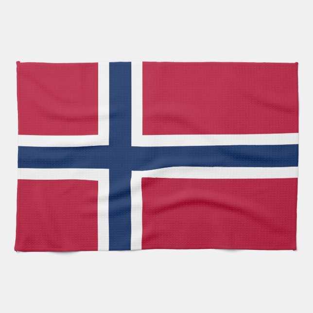 Paño De Cocina Bandera de Noruega (Horizontal)