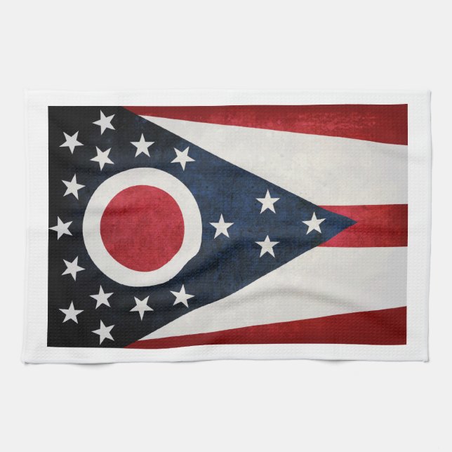 Paño De Cocina Bandera de Ohio (Horizontal)