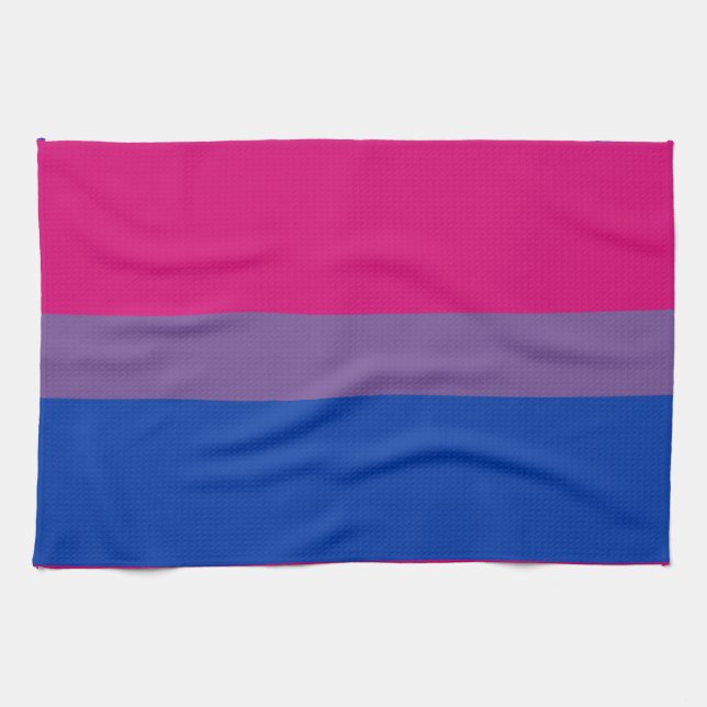 Paño De Cocina Bandera de orgullo bisexual (Horizontal)