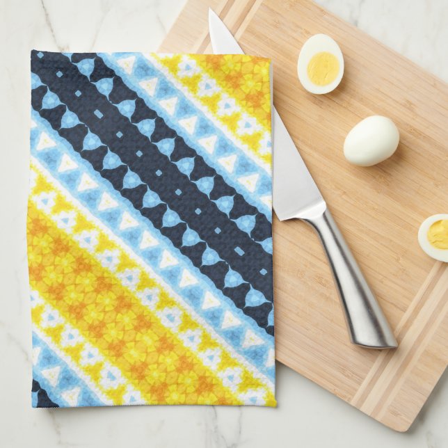 Paño De Cocina Bandera de orgullo Boho Groovy Geométrico Abstract (Doblado Cuarto)
