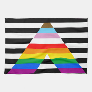 Paño De Cocina Bandera de orgullo de progreso de aliado
