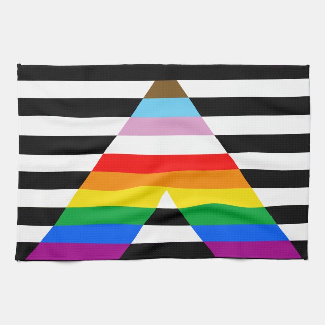 Paño De Cocina Bandera de orgullo de progreso de aliado (Horizontal)