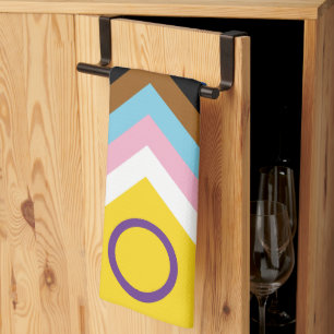 Paño De Cocina Bandera de orgullo intersexual de SlipperyJoe's fo