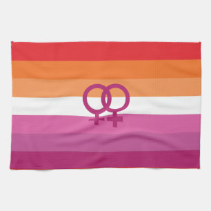 Paño De Cocina Bandera de orgullo lésbico WLW