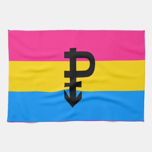 Paño De Cocina Bandera de Orgullo Pansexual (Horizontal)
