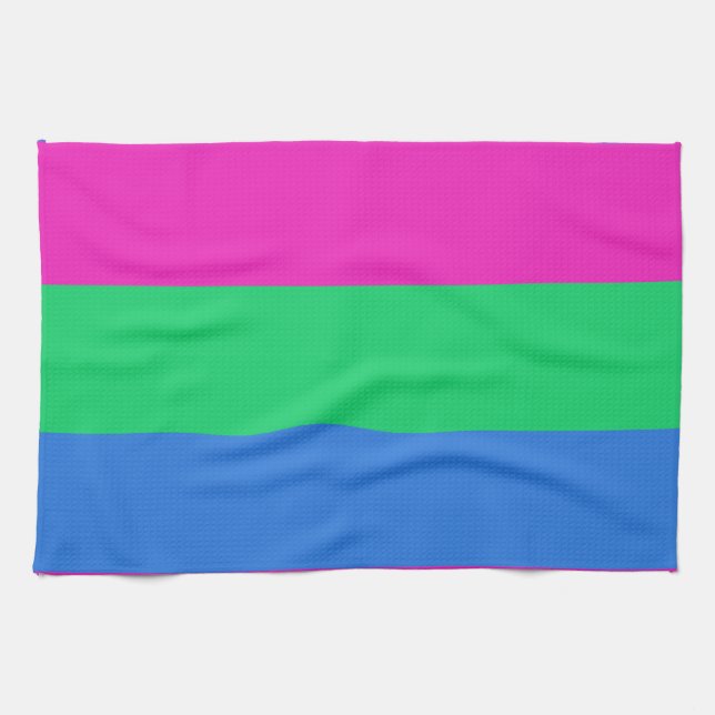 Paño De Cocina Bandera de Orgullo Polisexual (Horizontal)