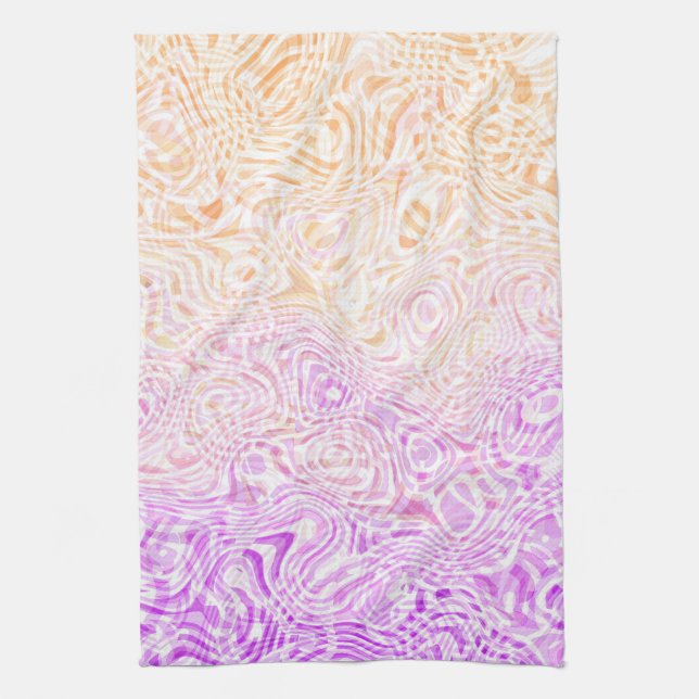 Paño De Cocina Bandera de orgullo Trixic abstracta boho ondulada  (Vertical)