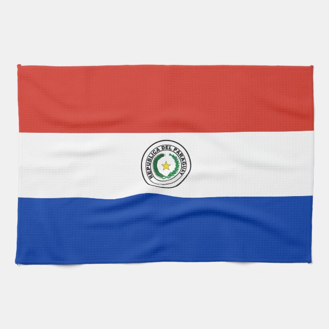 Paño De Cocina Bandera de Paraguay (Horizontal)